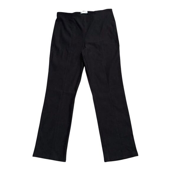 croft & barrow Pants - Croft & Barrow Pants Womens 14 Black Ponte Pull On Pin Tuck Straight Leg Stretch